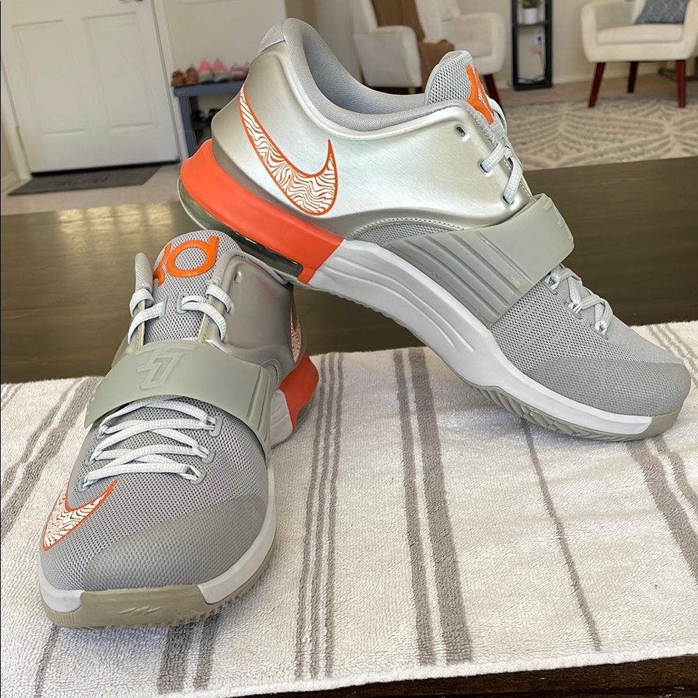 Nike KD 7 Size 13 Mens Wild West Orange Silver Texas 653996-080 NEW
